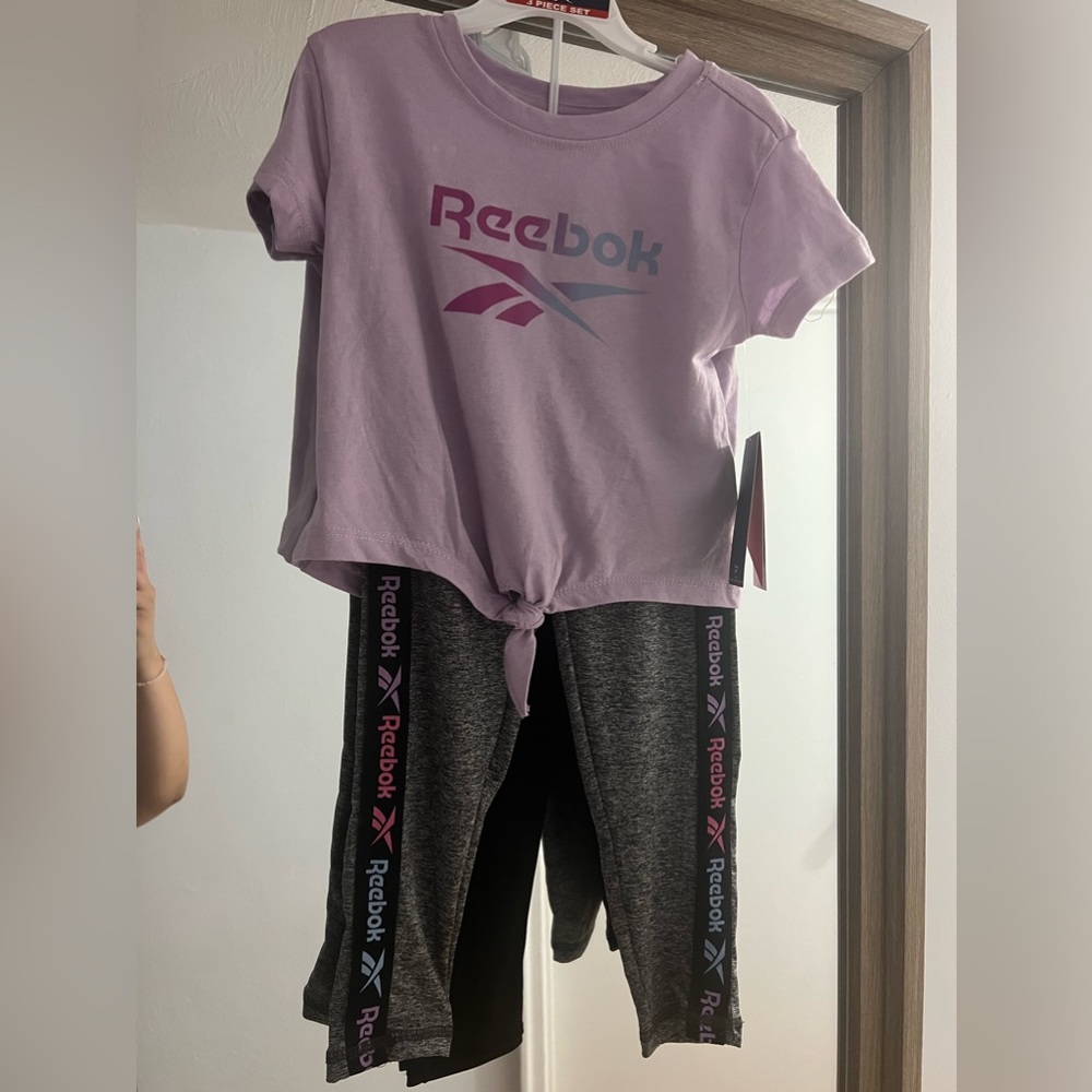 Toddler girl 3PC Reebok legging set size 4T